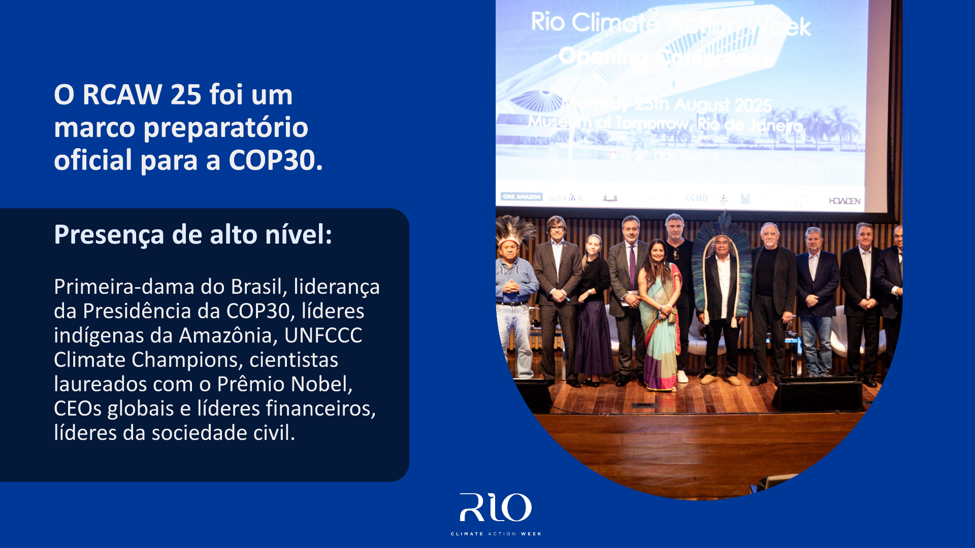 Cerimônia de abertura da RCAW 2025 no Museu do Amanhã